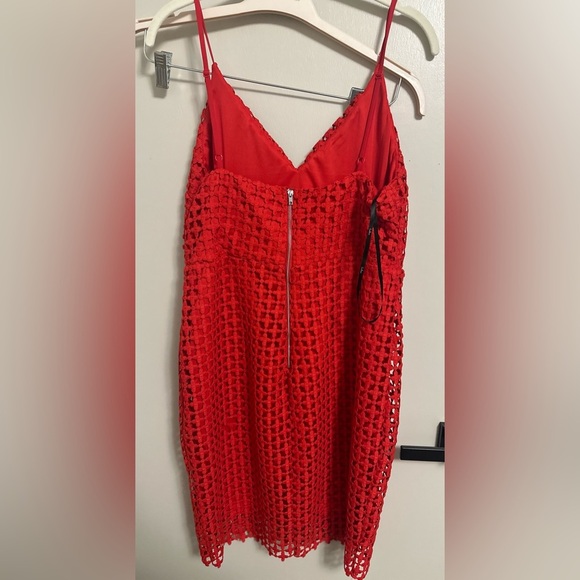 NWT Lulus Red Crochet Dress size Large - Picture 4 of 6